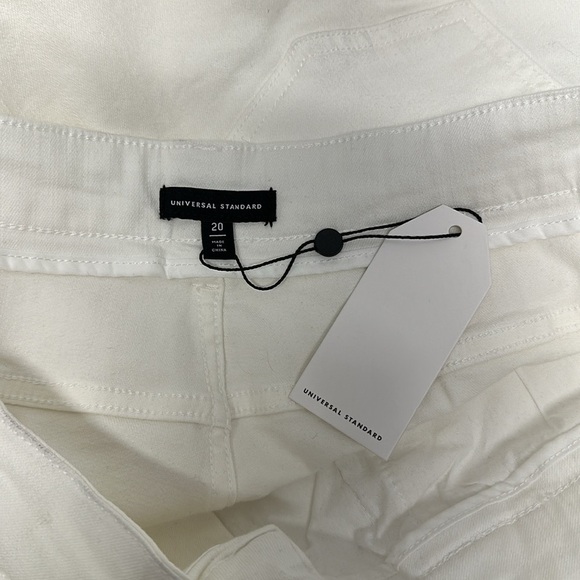 Universal Standard High Rise Skinny Denim Jeans Jean Pants Solid White Size 20 - Picture 6 of 10